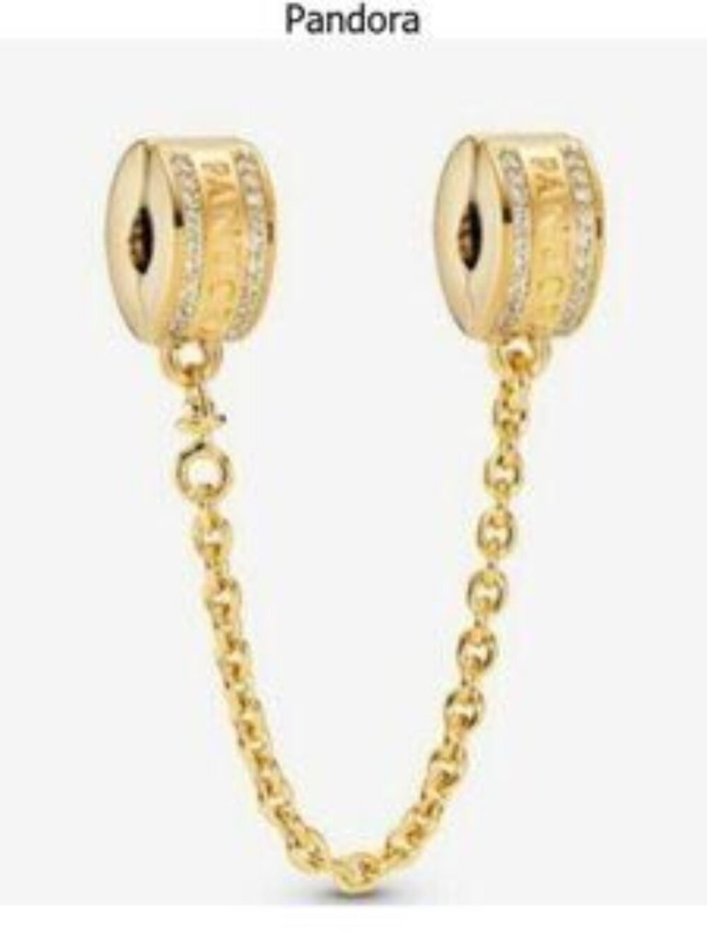 NEW Pandora Safety Chain Clip Bracelet Charm
